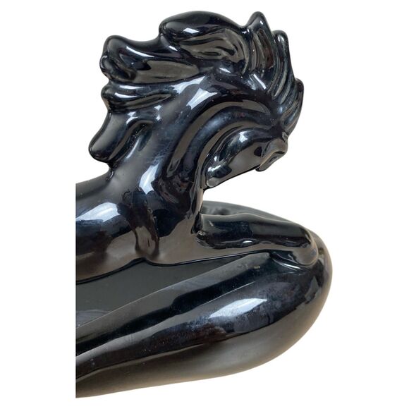 Royal Haeger Horse Cigar Ashtray Black Running Stallion Equestrian - Picture 10 of 11